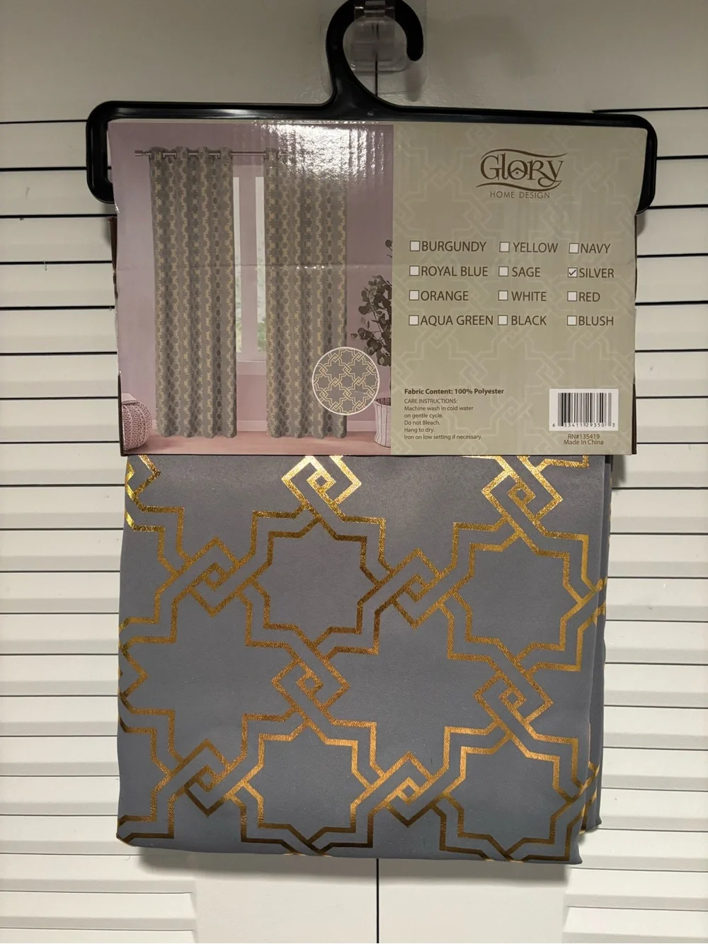 1 pair of GLO jeans Nadine Gold Geometric Grommet Blackout Panel - Gray & Gold
